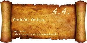 András Anita névjegykártya